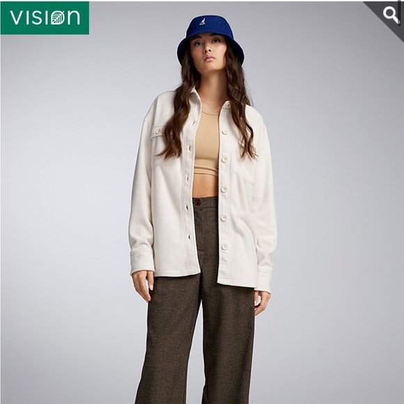 twik Sweaters - Twik Flap Pocket Polar Fleece Overshirt (blue)